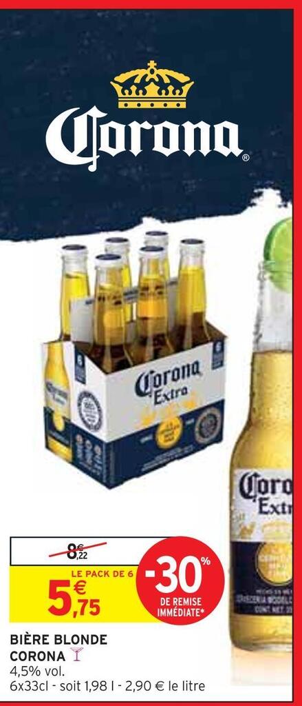 Promo Corona Bi Re Blonde Chez Intermarch