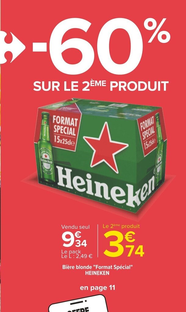 Promo Bi Re Blonde Format Sp Cial Heineken Chez Carrefour