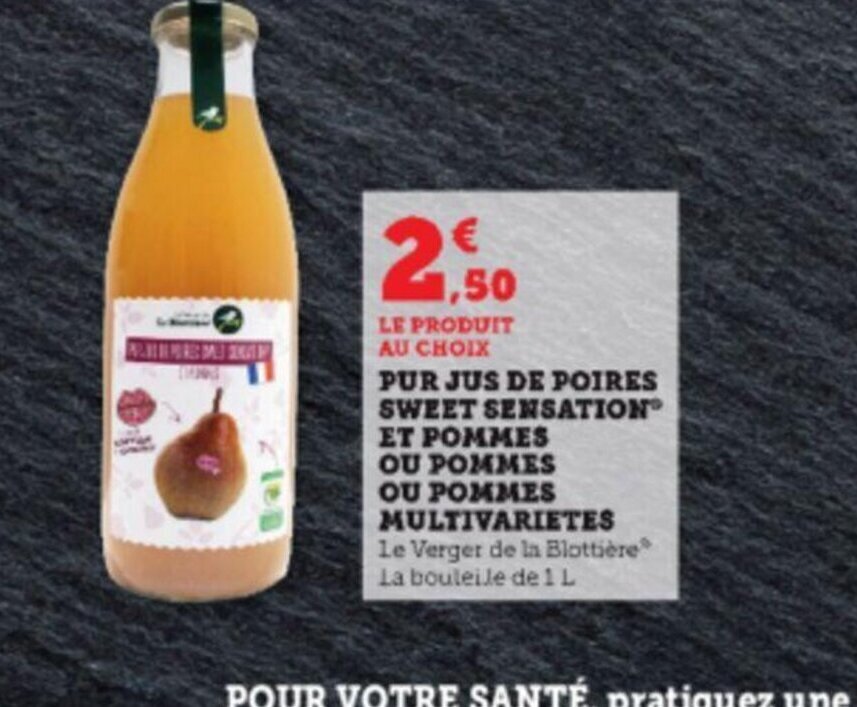 Promo Pur Jus De Poires Sweet Sensation Et Pommes Ou Pommes