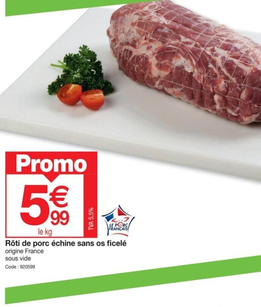 Promo R Ti De Porc Chine Sans Os Ficel Origine France Chez Promocash