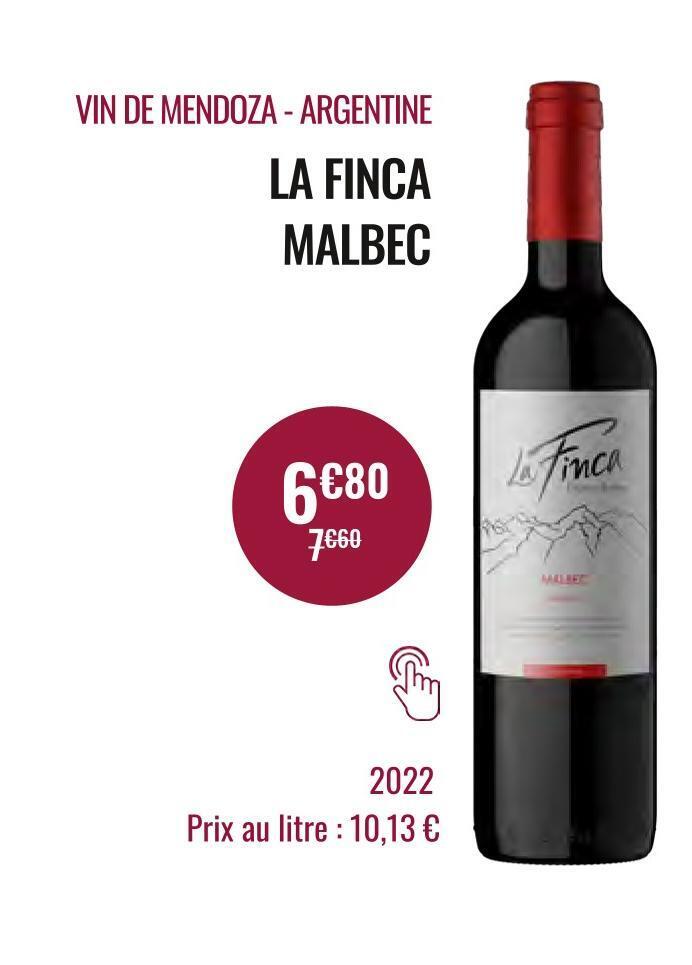 Promo La Finca Malbec Vin De Mendoza Argentine Chez Nicolas