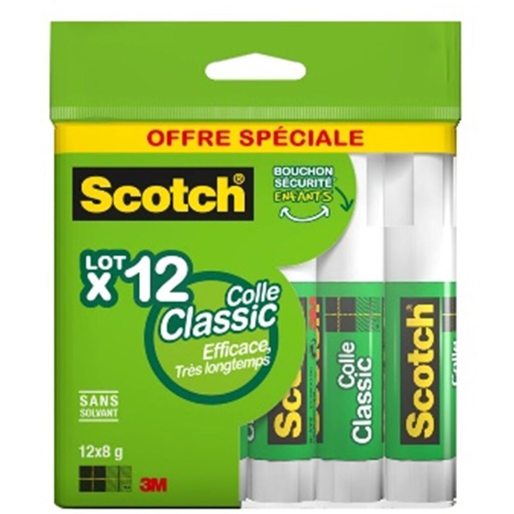 Promo 12 bâtons de colle scotch chez Auchan