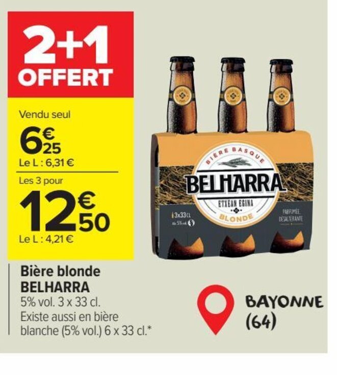 Promo Bi Re Blonde Belharra Vol X Cl Existe Aussi En Bi Re