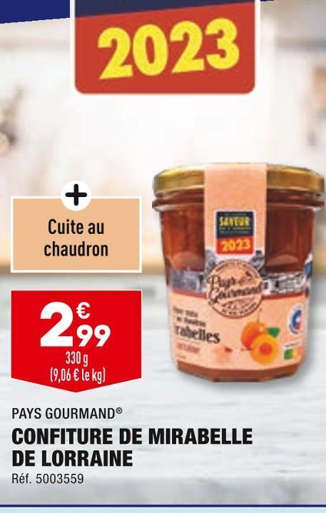 Promo Pays Gourmand Confiture De Mirabelle De Lorraine Chez Aldi