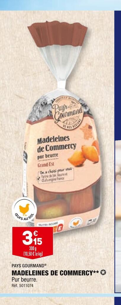 Promo Pays Gourmand Madeleines De Commercy Chez Aldi