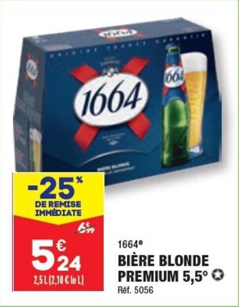 Promo BIÈRE BLONDE PREMIUM 5 5 chez ALDI