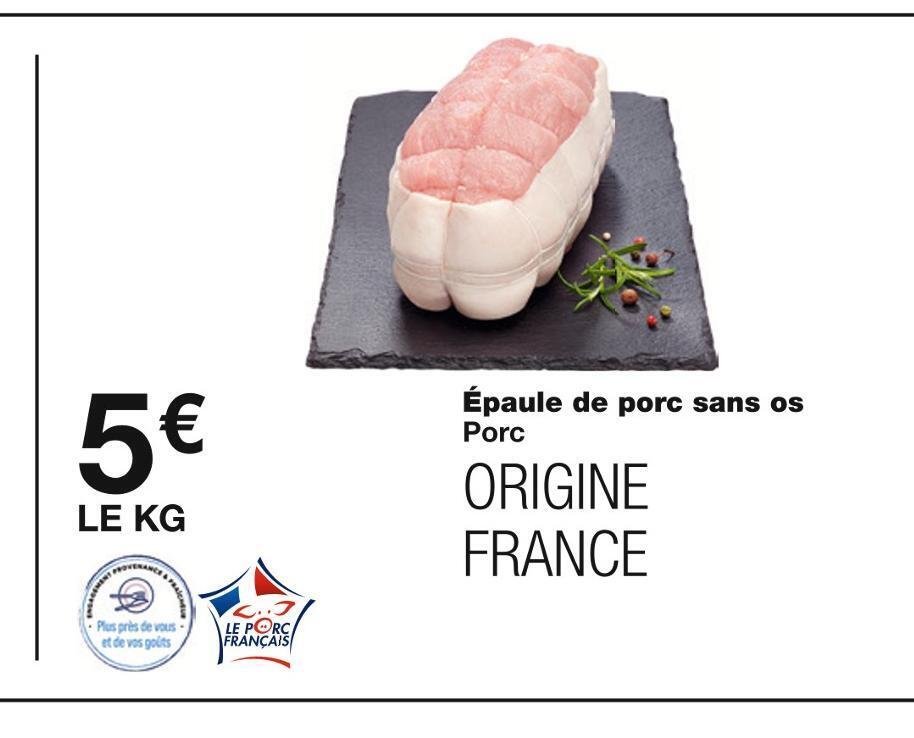 Promo Paule De Porc Sans Os Chez Monoprix