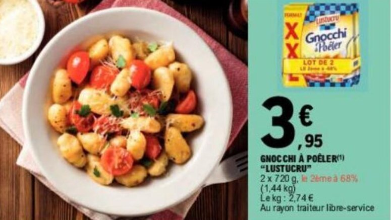 Promo Gnocchi Po Ler Lustucru Chez E Leclerc