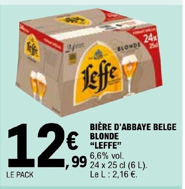 Promo Bi Re D Abbaye Belge Blonde Leffe Chez E Leclerc