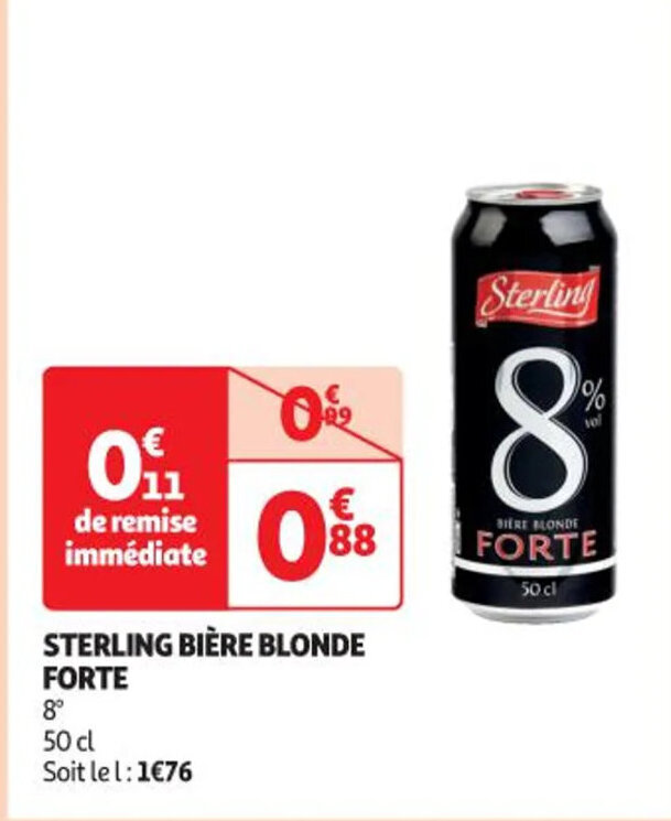 Promo Sterling Bi Re Blonde Forte Chez Auchan