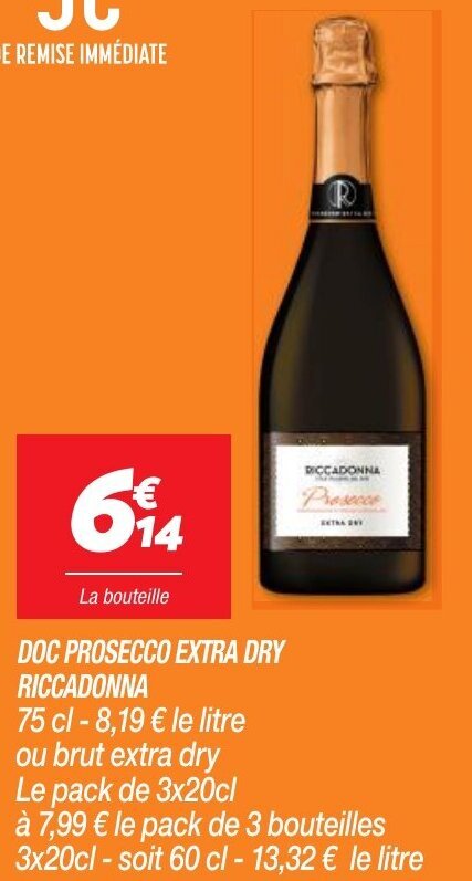 Promo DOC PROSECCO EXTRA DRY RICCADONNA Chez Netto