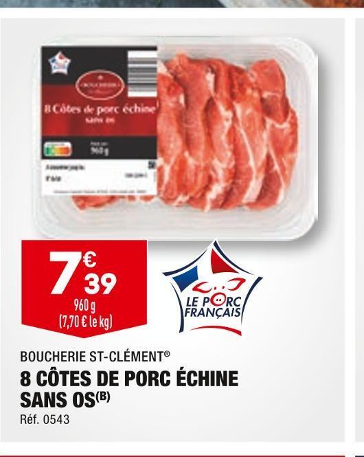 Promo Boucherie St Cl Ment C Tes De Porc Chine Sans Os Chez Aldi