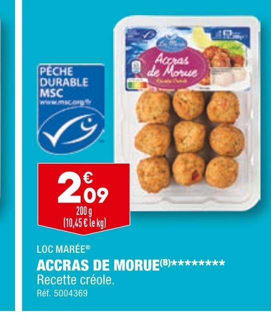 Promo Loc marée accras de morue chez ALDI