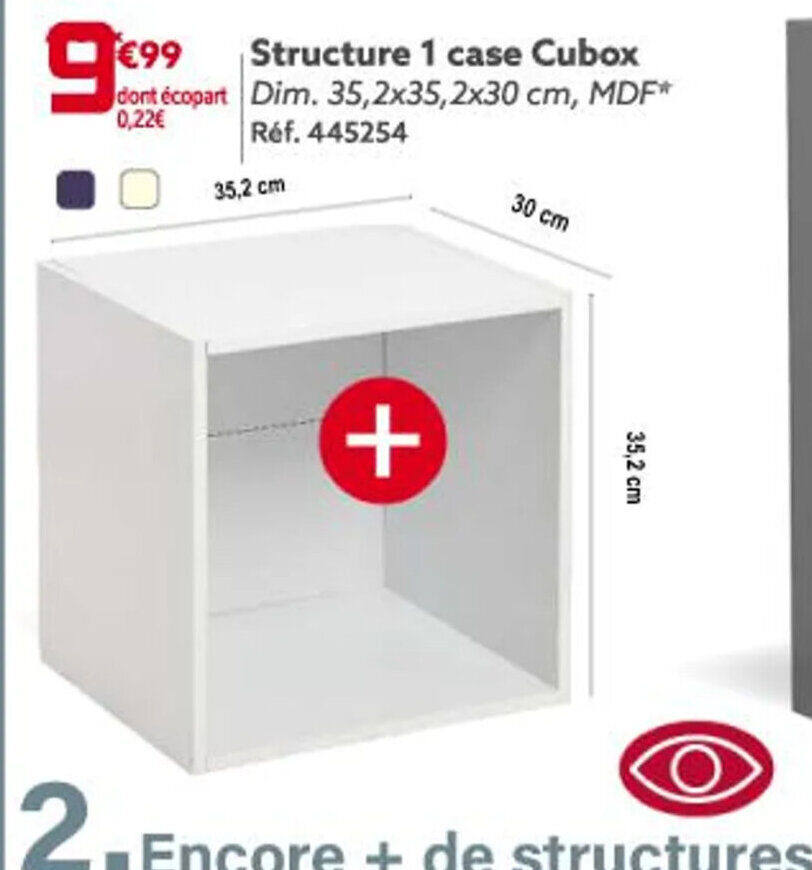 Promo Structure 1 Case Cubox Chez Gifi