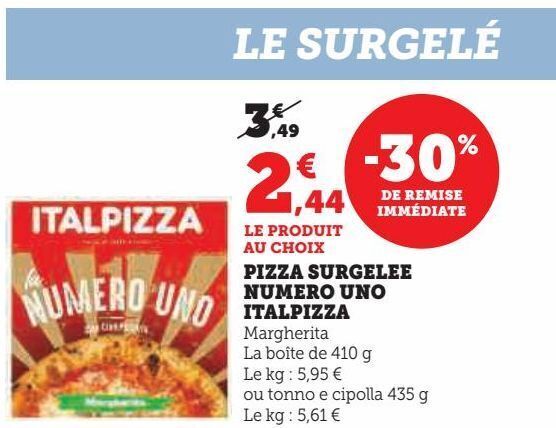 Promo Pizza Surgelee Numero Uno Italpizza Chez Hyper U