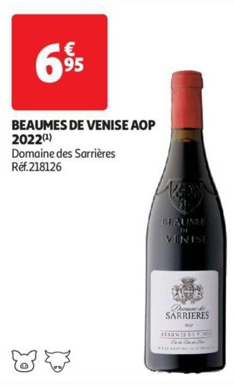 Promo BEAUMES DE VENISE AOP 2022 ¹ chez Auchan