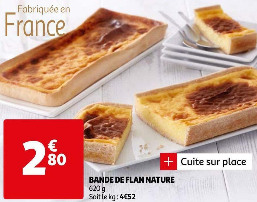 Promo Bande De Flan Nature Chez Auchan