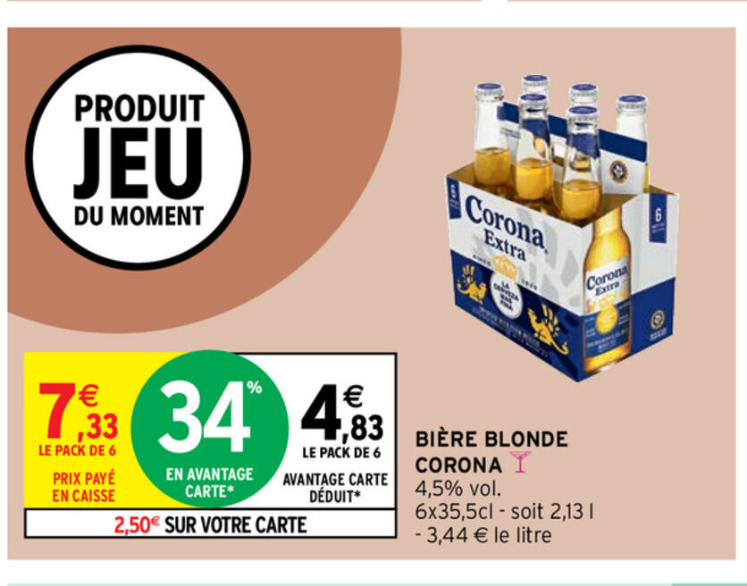 Promo Biere Blonde Corona Chez Intermarch