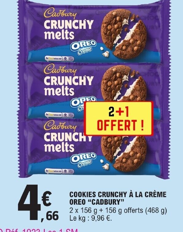 Promo Cookies Crunchy La Cr Me Oreo Cadbury Chez E Leclerc