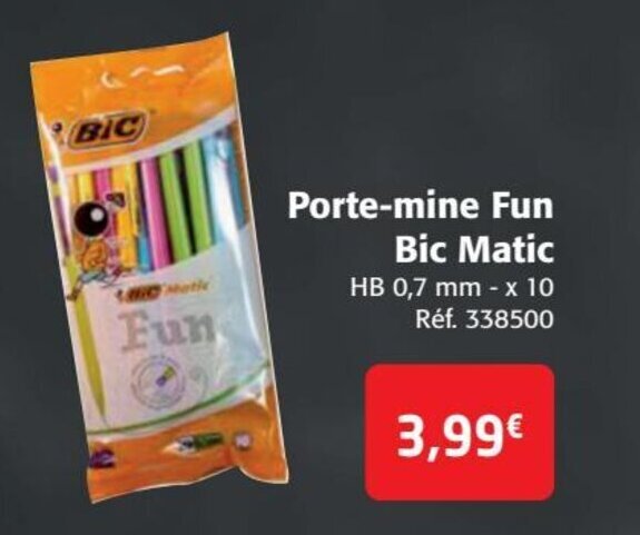 Promo Porte Mine Fun Bic Matic Chez Colruyt