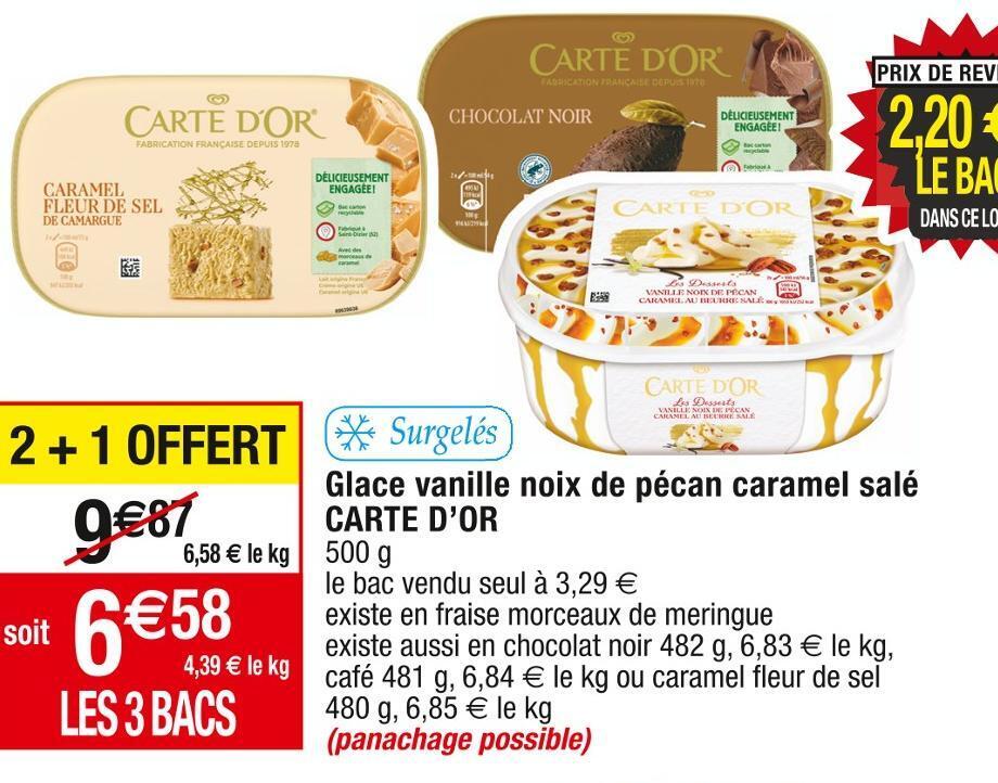 Promo Carte Dor Glace Vanille Noix De P Can Caramel Sal Chez Cora