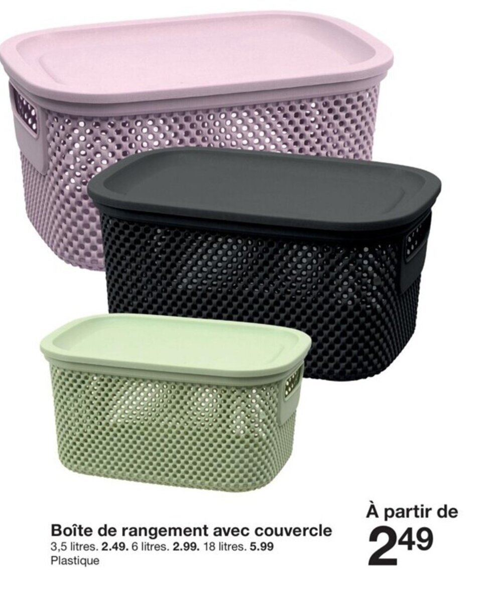 Promo Bo Te De Rangement Avec Couvercle Chez Zeeman