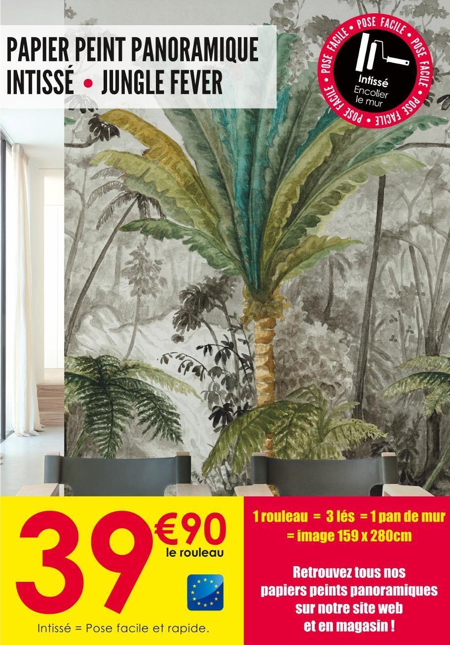 Promo Papier peint panoramique intissé jungle fever chez Décor Discount