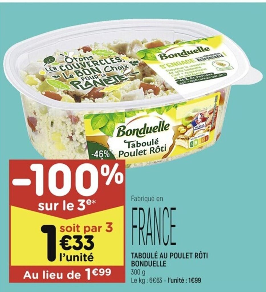 Promo Taboul Au Poulet R Ti Bonduelle Chez Leader Price