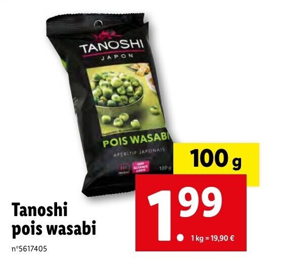 Promo Tanoshi Pois Wasabi Chez Lidl