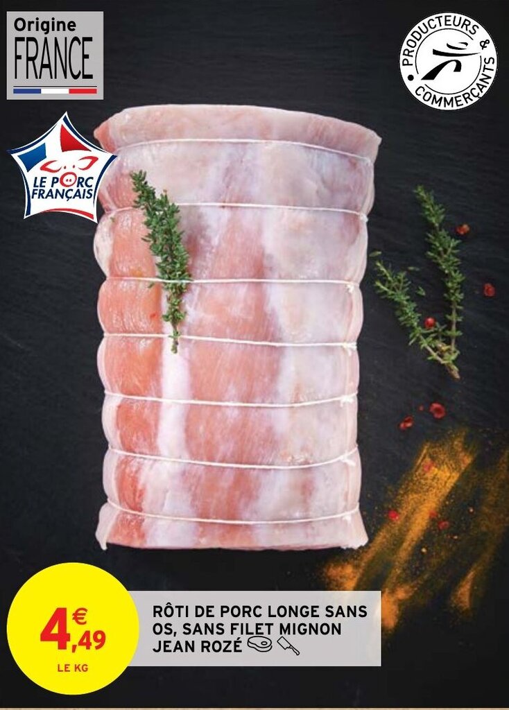 Promo R Ti De Porc Longe Sans Os Sans Filet Mignon Jean Roz A Chez