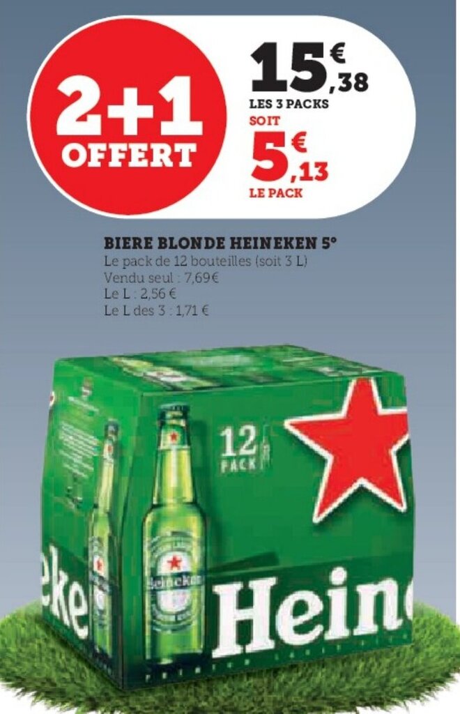 Promo Biere Blonde Heineken Chez Hyper U