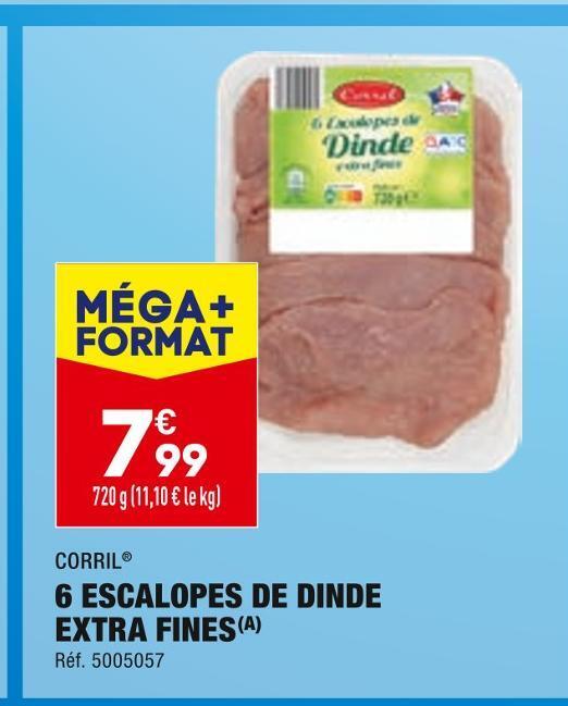 Promo Corril Escalopes De Dinde Extra Fines Chez Aldi