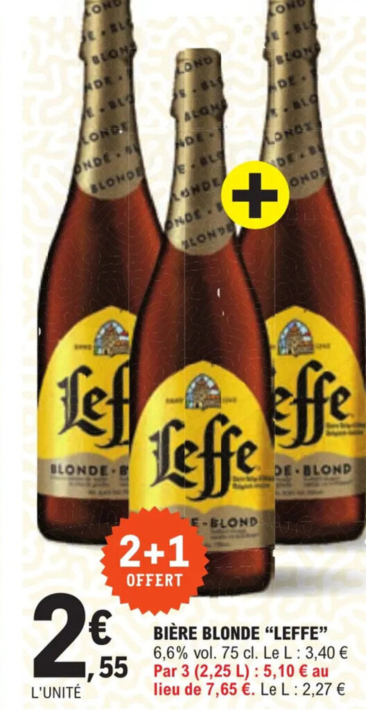 Promo Bi Re Blonde Leffe Chez E Leclerc