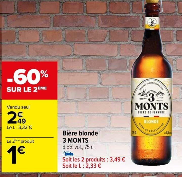 Promo Bi Re Blonde Monts Chez Carrefour Market