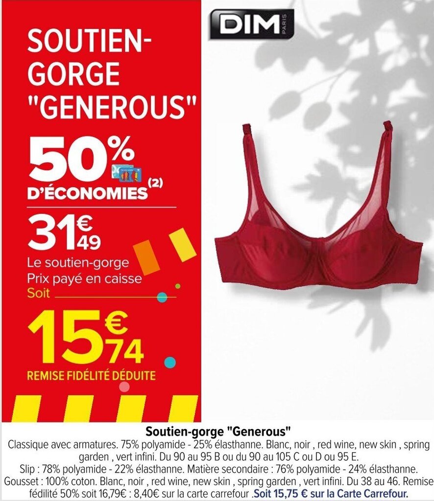 Promo Soutien Gorge Generous Chez Carrefour