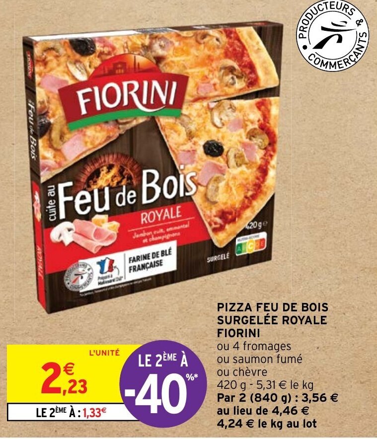 Promo PIZZA FEU DE BOIS SURGELÉE ROYALE FIORINI chez Intermarché Hyper