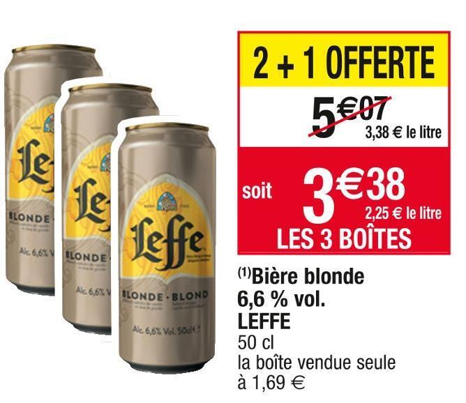 Promo Leffe Bi Re Blonde Vol Chez Cora