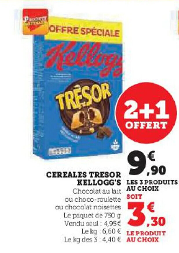 Promo CEREALES TRESOR KELLOGG S Chez Hyper U