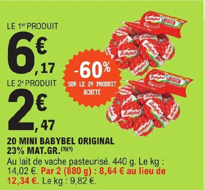 Promo Mini Babybel Original Chez E Leclerc