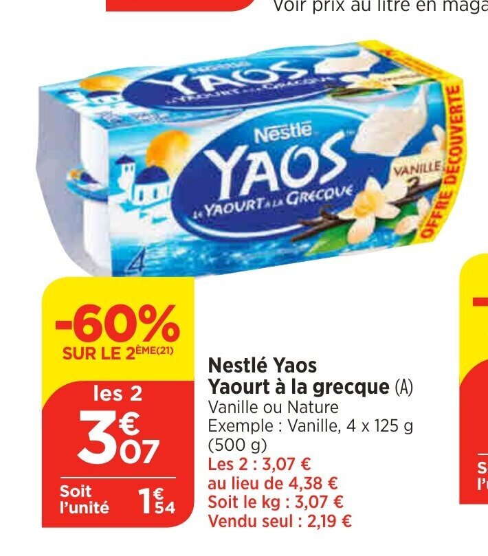 Promo Nestle Yaos Yaourt La Grecque Chez Maximarch