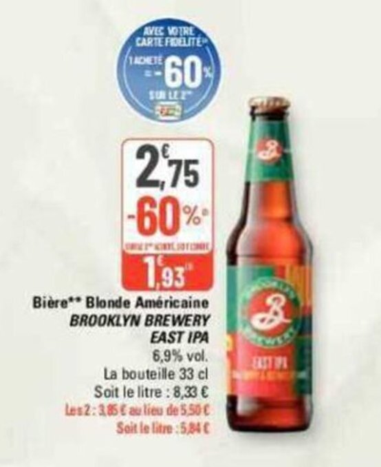 Promo Bi Re Blonde Am Ricaine Brooklyn Brewery Chez G