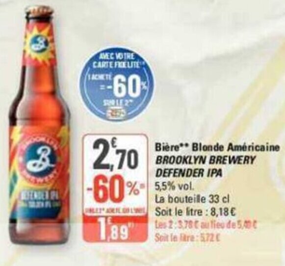 Promo Bi Re Blonde Am Ricaine Brooklyn Brewery Chez G