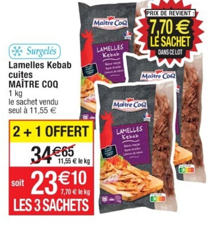 Promo Lamelles Cuites Ma Tre Coq Kg Chez Cora