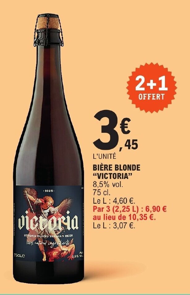 Promo BIÈRE BLONDE VICTORIA chez E Leclerc