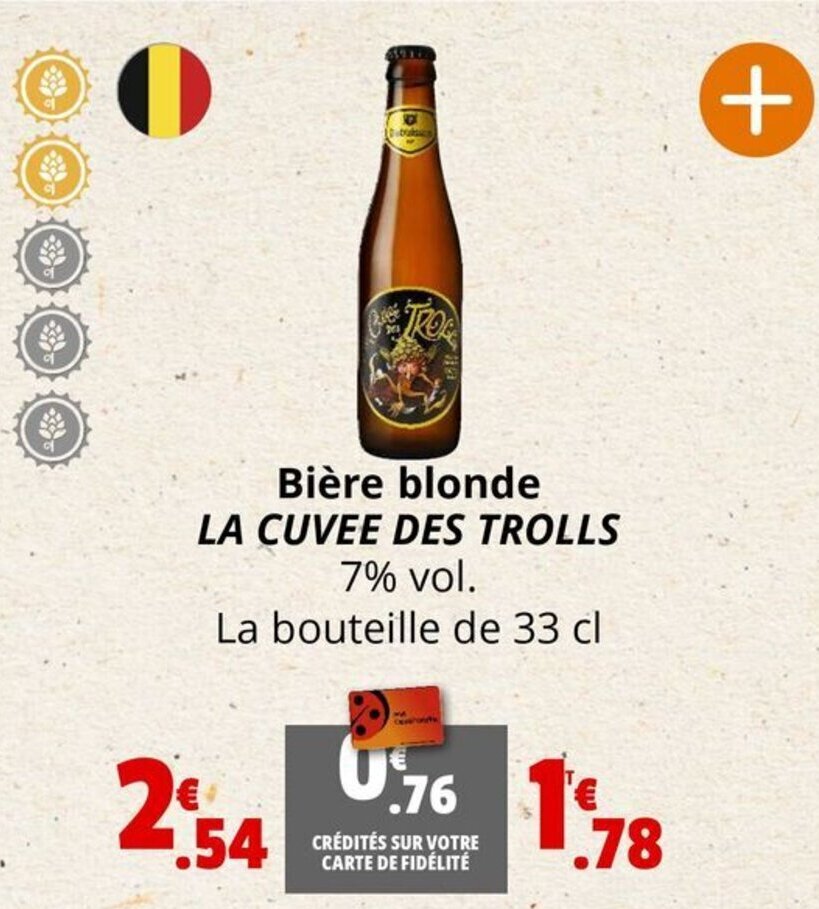 Promo Bi Re Blonde La Cuvee Des Trolls Chez Coccinelle Express