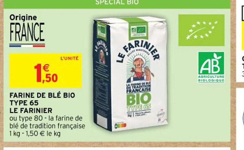 Promo Farine De Bl Bio Type Le Farinier Chez Intermarch