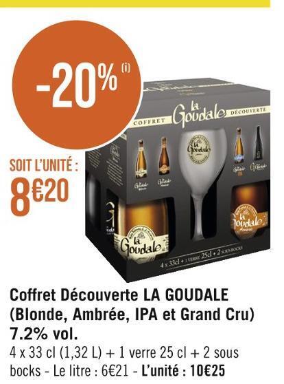 Promo La Goudale Coffret D Couverte Blonde Ambr E Ipa Et Grand Cru