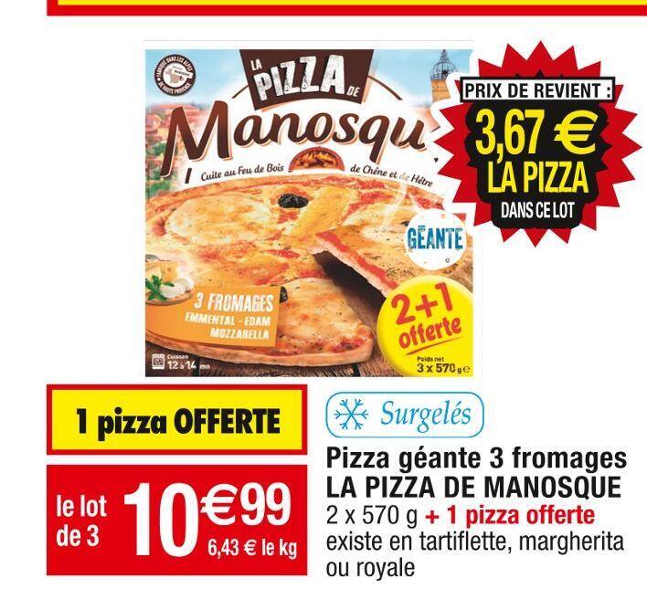 Promo La Pizza De Manosque Pizza G Ante Fromages Chez Cora