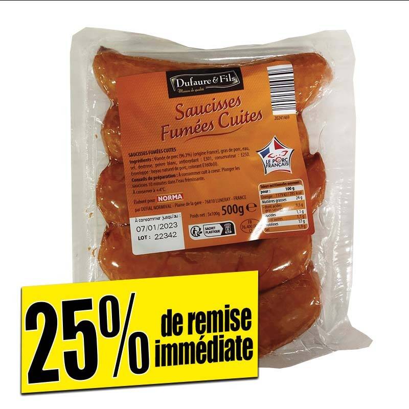 Promo Saucisses Fum Es Cuire Chez Norma