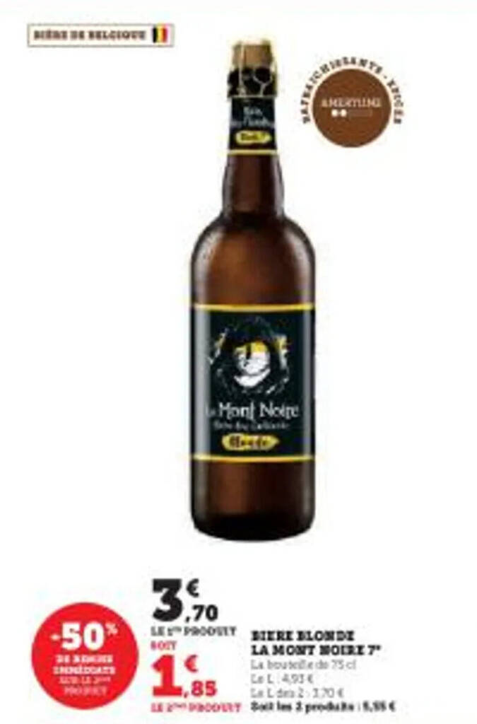 Promo Biere Blonde La Mont Noire Chez Super U